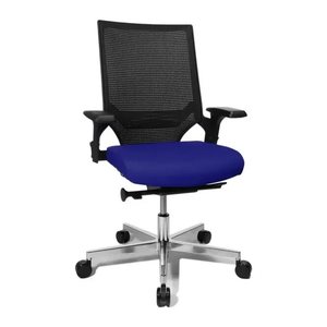 Topstar Bürostuhl T300, TA309A T380 Stoff blau, Gestell alu