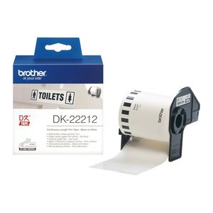 brother Endlosetikett für Etikettendrucker DK22212 weiß, 62,0 mm x 15,24 m, 1 Rollen