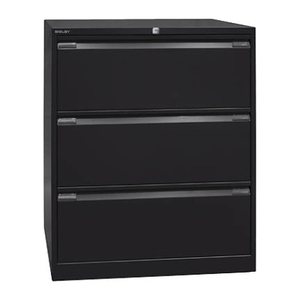 BISLEY Hängeregistraturschrank schwarz 3 Schubladen 80,0 x 62,2 x 101,6 cm, 1 St.