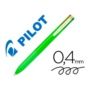 PILOT 4-Farben-Kugelschreiber Super Grip-G4 hellgrün, Schreibfarbe: schwarz, blau, rot, grün, 1 St.