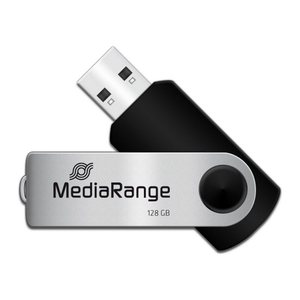 MediaRange USB-Stick schwarz, silber 128 GB, 1 St.