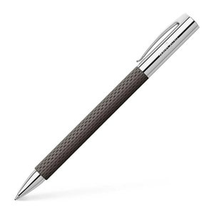 FABER-CASTELL Kugelschreiber AMBITION OpArt Black Sand schwarz/grau, Schreibfarbe: schwarz, 1 St.