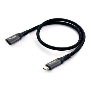 Equip Kabel USB-C3.2->C Gen2 Erweiter. St/Bu 0.50m schwarz