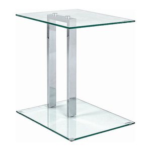 HAKU Möbel Beistelltisch rechteckig Glas transparent 45,0 x 35,0 x 50,0 cm, 1 St.