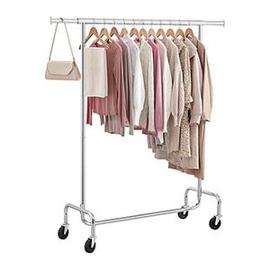 SONGMICS Rollgarderobe HSR11SV1 silber Metall 110,0 - 150,0 x 160,0 cm, 1 St.