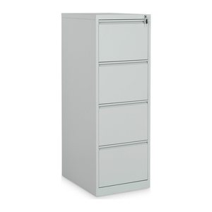 Stahl-Hängeregisterschrank (4 Schübe) – Einbahnig in Lichtgrau