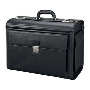 Alassio Pilotenkoffer VICENZA Lederimitat schwarz 46,0 x 21,5 x 35,0 cm