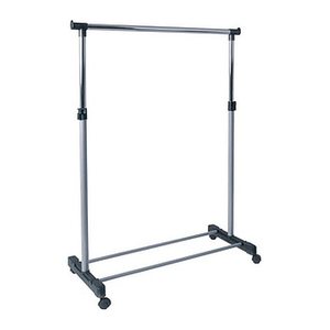 HAKU Möbel Rollgarderobe 44731 schwarz Metall 90,0 x 95,0-170,0 cm, 1 St.