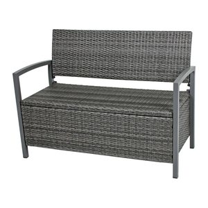 Garden Pleasure Gartenbank Ferrara 970303 dunkelgrau Kunststoff 117,0 cm