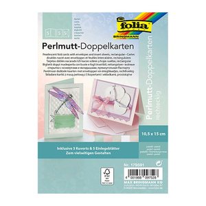 folia Faltkarten mit Briefumschlägen pastell 179591 pastell DIN A6, 10 St.