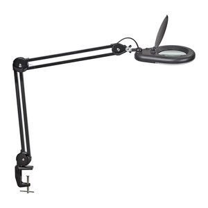 MAUL MAULviso LED Lupenleuchte schwarz 8 W mit Tischklemme