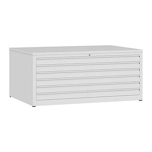 LÜLLMANN Planschrank signalweiß 6 Schubladen 140,5 x 95,5 x 60,5 cm, 1 St.