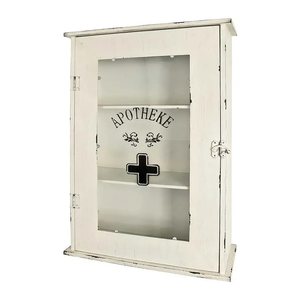 HAKU Möbel Vitrine weiß 2 Fachböden