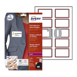 AVERY Zweckform Namensetiketten L4786-20 weiß 80,0 x 50,0 mm, 20 Blatt