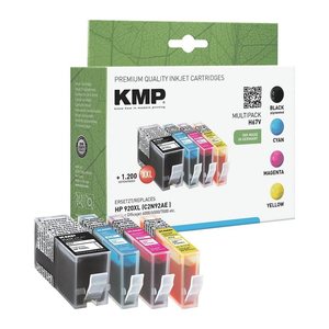 KMP schwarz, cyan, magenta, gelb Druckerpatronen kompatibel zu HP 920XL (C2N92AE), 4er-Set
