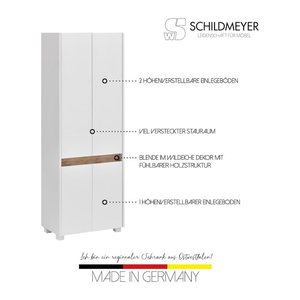 MÖBELPARTNER Badschrank Cosmo 701514 weiß 56,9 x 33,0 x 164,5 cm