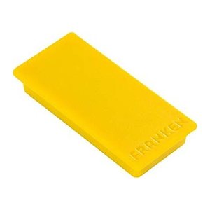 FRANKEN Haftmagnet Magnet gelb, Kunststoff 2,3 x 5,0 cm, 10 St.