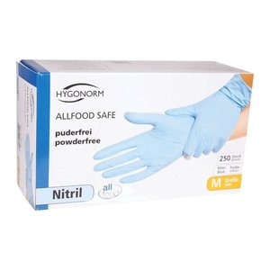 HYGONORM unisex Einmalhandschuhe ALLFOOD SAFE blau Größe S, 250 St.