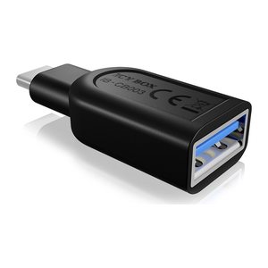 ICY BOX USB Adapter USB-C auf USB-A IB-CB003 Schwarz