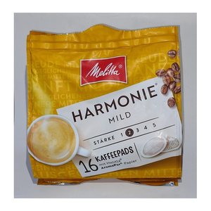Melitta Harmonie Kaffeepads, Arabica- und Robustabohnen mild, 16 St.