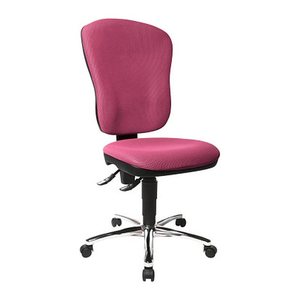 Topstar Bürostuhl Steel Point 80, 8189 BB1 Stoff rosa, Gestell chrom