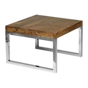 WOHNLING Beistelltisch quadratisch Massivholz sheesham 45,0 x 45,0 x 40,0 cm, 1 St.