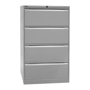 BISLEY Hängeregistraturschrank lichtgrau 4 Schubladen 80,0 x 62,2 x 132,1 cm, 1 St.