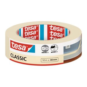 tesa CLASSIC Kreppband beige 30,0 mm x 50,0 m 1 Rolle
