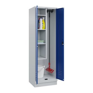 CP Putzmittelschrank Classic PLUS 080120-00 S10003 enzianblau, lichtgrau 4 Fachböden 60,0 x 50,0 x 195,0 cm, aufgebaut, 1 St.