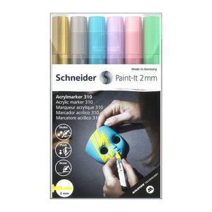 Schneider Paint-It 310 V2 Acrylstifte farbsortiert 2,0 mm, 6 St.