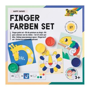 folia Happy Safari Fingerfarben farbsortiert 5 x 30,0 ml, 5 St.