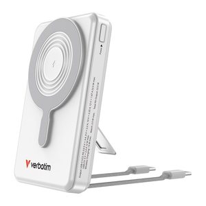 Verbatim Powerbank 10000mAh 2x USB-C Display Silber