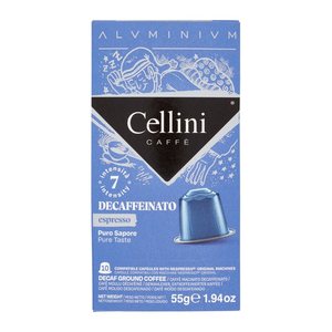 Cellini DECAFFEINATO Kaffeekapseln, Arabica- und Robustabohnen kräftig, 10 St.