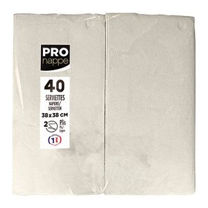 PROnappe Servietten elfenbein 2-lagig 38,0 x 38,0 cm, 40 St.