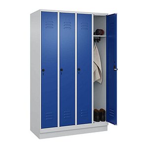 CP Spind Classic PLUS enzianblau, lichtgrau 080020-40 S10003, 4 Schließfächer 120,0 x 50,0 x 195,0 cm