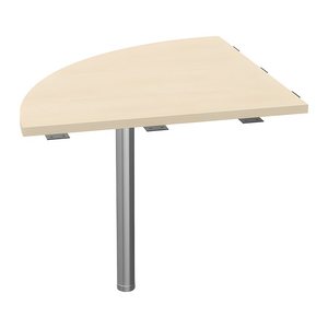 Verkettungsplatte Quadrat & Abgerundet - Schreibtisch Erweiterung (Platte Ahorn)