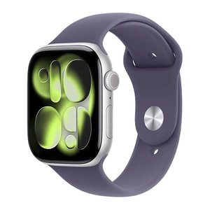 Apple Watch Series 11 46 mm Aluminium (GPS+Cellular) Sportarmband S/M  nebelviolett, silber