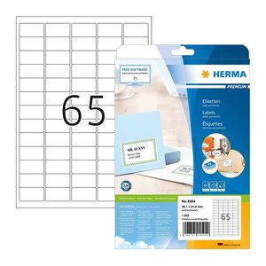 HERMA Adressetiketten 4504 weiß 38,1 x 21,2 mm, 25 Blatt