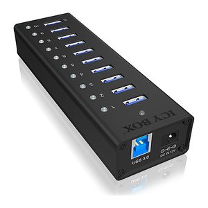 ICY BOX USB 3.0 Hub 10 Port mit Ladeport IB-AC6110