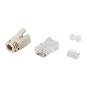 Equip Steckersatz Cat6a ungeschirmt RJ45 100Stk transp. Polybeutel