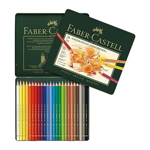 FABER-CASTELL POLYCHROMOS Buntstifte farbsortiert, 24 St.