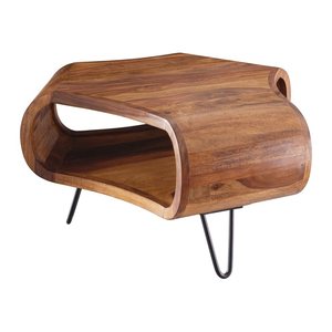 WOHNLING Couchtisch rechteckig Massivholz sheesham 55,0 x 55,0 x 38,0 cm, 1 St.