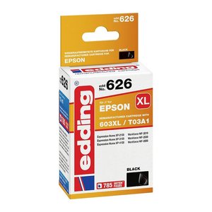 edding EDD-626 schwarz Druckerpatrone kompatibel zu EPSON 603XL Bk