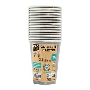 PROnappe Einweg-Kaffeebecher grau 200,0 ml, 15 St.