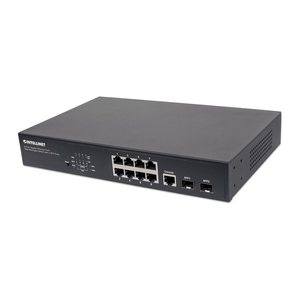 INTELLINET Switch 8-Port Gigabit Web-Managed PoE+ Desk 2xSFP