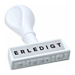 WEDO Textstempel "Erledigt" ohne Logo, 1 St.