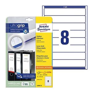 AVERY Zweckform Ordneretiketten L6060-25 weiß, 30 Blatt