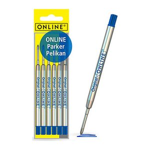 ONLINE® Kugelschreiberminen M blau, 6 St.