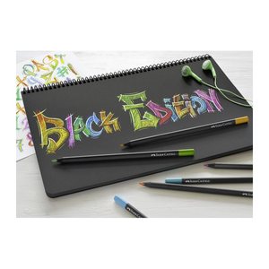 FABER-CASTELL Black Edition Buntstifte farbsortiert, 24 St.
