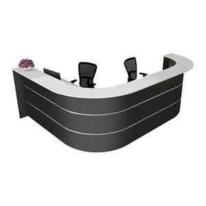 Kerkmann Empfangstheke BARI L-Form, anthrazit, weiß 335,0 x 235,0 x 112,0 cm